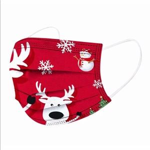 🔥Adult Christmas Disposable Face Mask Industrial 3Ply Ear Loop 10PC Xmas Mask🔥